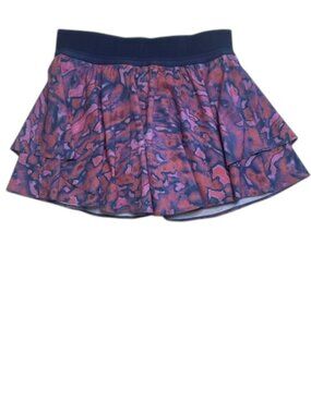 LULULEMON Court Rival High Rise Skirt Skort in Chroma Clash Multi & Mineral Blue